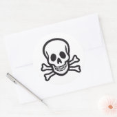 Sticker Rond Skull and crossbones (Enveloppe)