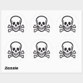 Sticker Rond Skull and crossbones (Feuille)