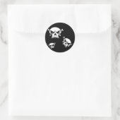 Sticker Rond Skull Boys par Justyn Johnson (Sac)