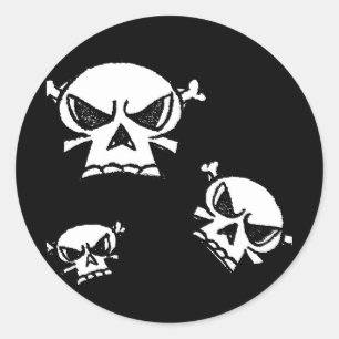 Sticker Rond Skull Boys par Justyn Johnson