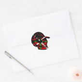 Sticker Rond Skull surfeur Basque (Enveloppe)