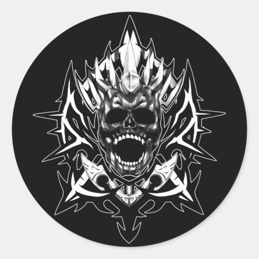 STICKER ROND SKULL-X (Devant)