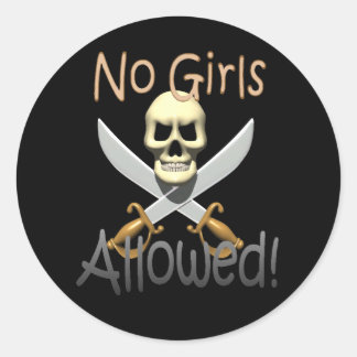Sticker Rond skullknife.nogirls