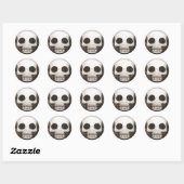 Sticker Rond Skullmoji Vintage (Feuille)