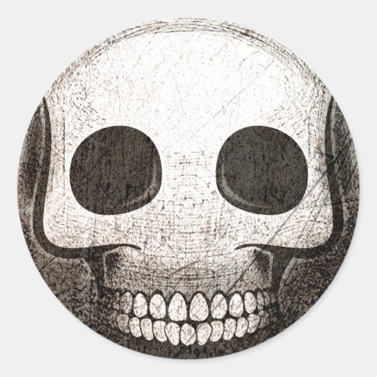 Sticker Rond Skullmoji Vintage (Devant)
