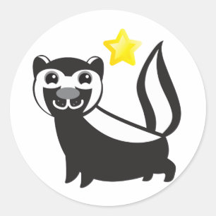 STICKER ROND SKUNK