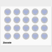 Sticker Rond Sky Blue Heart (Feuille)