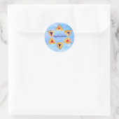 Sticker Rond Sky Blue Purim Hamantaschen (Sac)