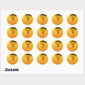Sticker Rond skydiver (Feuille)