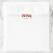 Sticker Rond Skydiver professionnel (Sac)