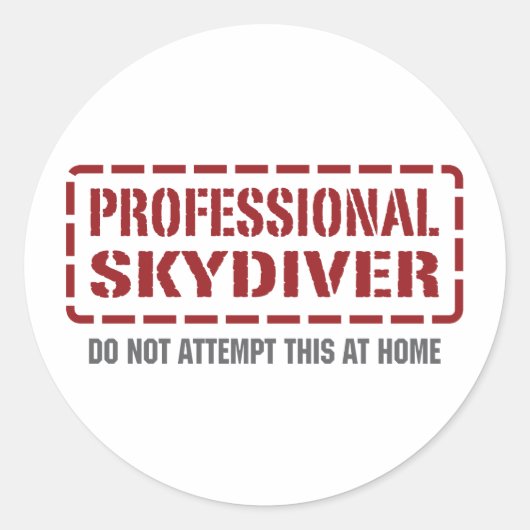 Sticker Rond Skydiver professionnel (Devant)