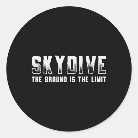 Sticker Rond Skydiver Skydive (Devant)