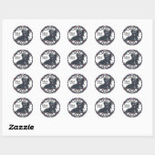 Sticker Rond Skye Terrier dans l'entrelacs celtique (Feuille)