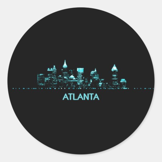 Sticker Rond Skyline Atlanta (Devant)
