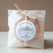 Sticker Rond Skyline Atlanta | Accueil Mariage