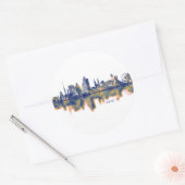 Sticker Rond Skyline de Bâle (Enveloppe)
