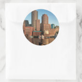 Sticker Rond Skyline de Boston (Sac)