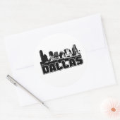 Sticker Rond Skyline de Dallas (Enveloppe)