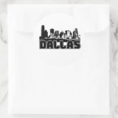 Sticker Rond Skyline de Dallas (Sac)