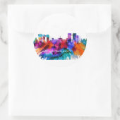 Sticker Rond Skyline de Guatemala (Sac)