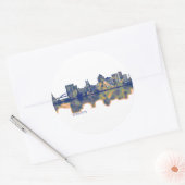 Sticker Rond Skyline de Iowa (Enveloppe)