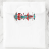 Sticker Rond Skyline de Katmandou (Sac)