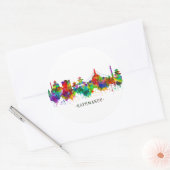 Sticker Rond Skyline de Katmandou (Enveloppe)