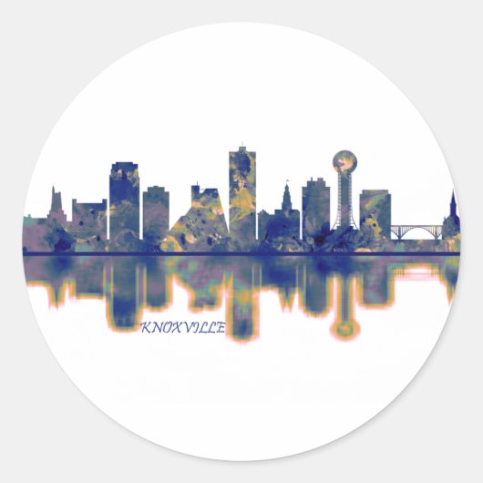 Sticker Rond Skyline de Knoxville (Devant)