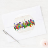 Sticker Rond Skyline de l'Illinois (Enveloppe)