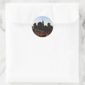 Sticker Rond Skyline de New York (Sac)