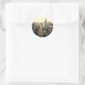 Sticker Rond Skyline de New York (Sac)