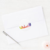 Sticker Rond Skyline de NEW YORK (Enveloppe)