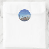 Sticker Rond Skyline de New York (Sac)