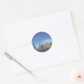 Sticker Rond Skyline de New York (Enveloppe)