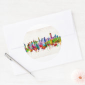 Sticker Rond Skyline de New York (Enveloppe)