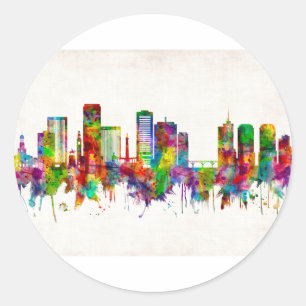 Sticker Rond Skyline de Richmond