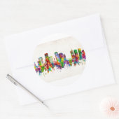 Sticker Rond Skyline de Richmond (Enveloppe)