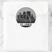 Sticker Rond Skyline de Saint-Louis Missouri (Sac)