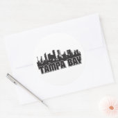 Sticker Rond Skyline de Tampa Bay (Enveloppe)