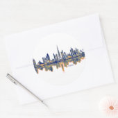 Sticker Rond Skyline Dubaï (Enveloppe)