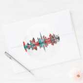 Sticker Rond Skyline Dubai UAE (Enveloppe)