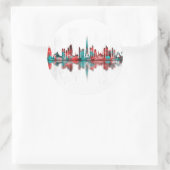 Sticker Rond Skyline Dubai UAE (Sac)