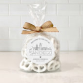 Sticker Rond Skyline San Diego | Accueil Mariage