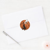 Sticker Rond Slam Dunk Basketball (Enveloppe)