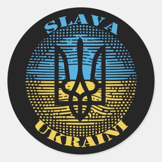Sticker Rond Slava Ukraini (Devant)