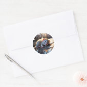 Sticker Rond Sleeping Mouse (Enveloppe)