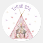 Sticker Rond Sleepover Pajama Birthday Party (Devant)