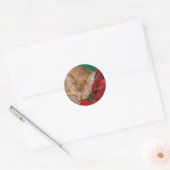 Sticker Rond Sleepy Christmas kitty (Enveloppe)