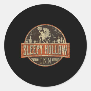 Sticker Rond Sleepy Hollow Alloween Horseman
