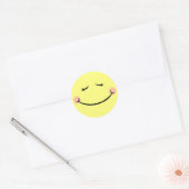 Sticker Rond Sleepy Kawaii Joyeux Visage (Enveloppe)